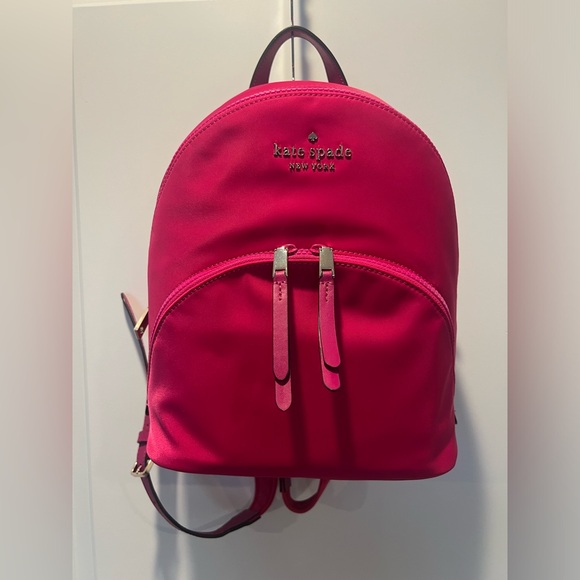 Kate Spade Pink Medium Karissa Nylon Backpack - Picture 1 of 14